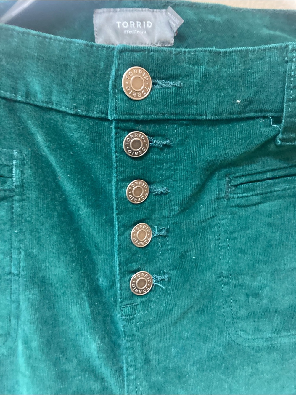 TORRID “Feel the Fit” Green Wide Leg Corduroy Pants (16R) - Picture 4 of 7
